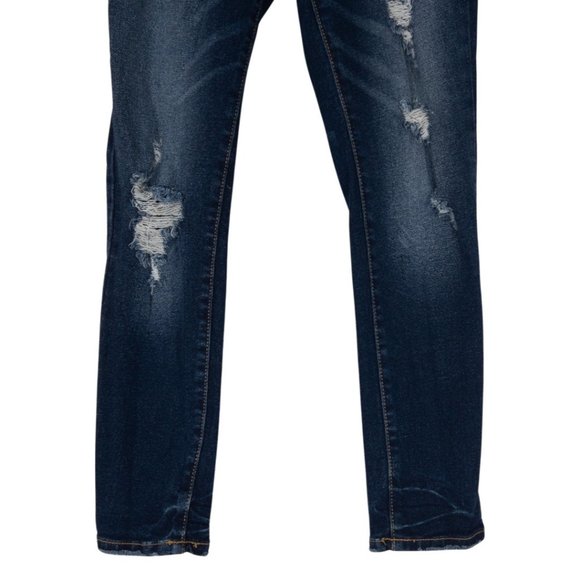 Kancan Distressed Jeans Skinny Ankle Crop Size 23 Mid Rise Womens - Picture 3 of 7
